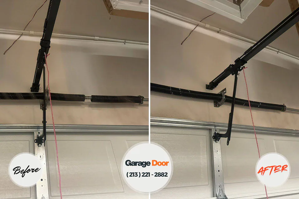 Before and after: garage door repair Margate, FL